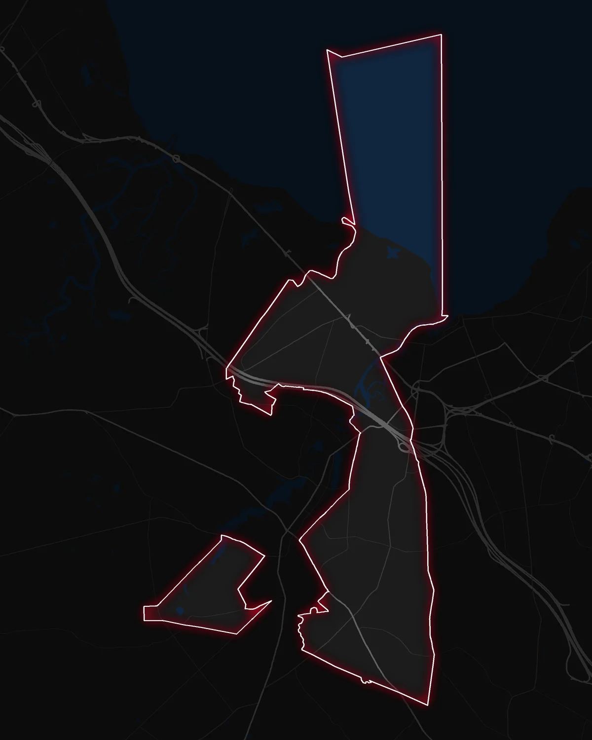 Map of Aberdeen Township with its notable neighborhoods marked
