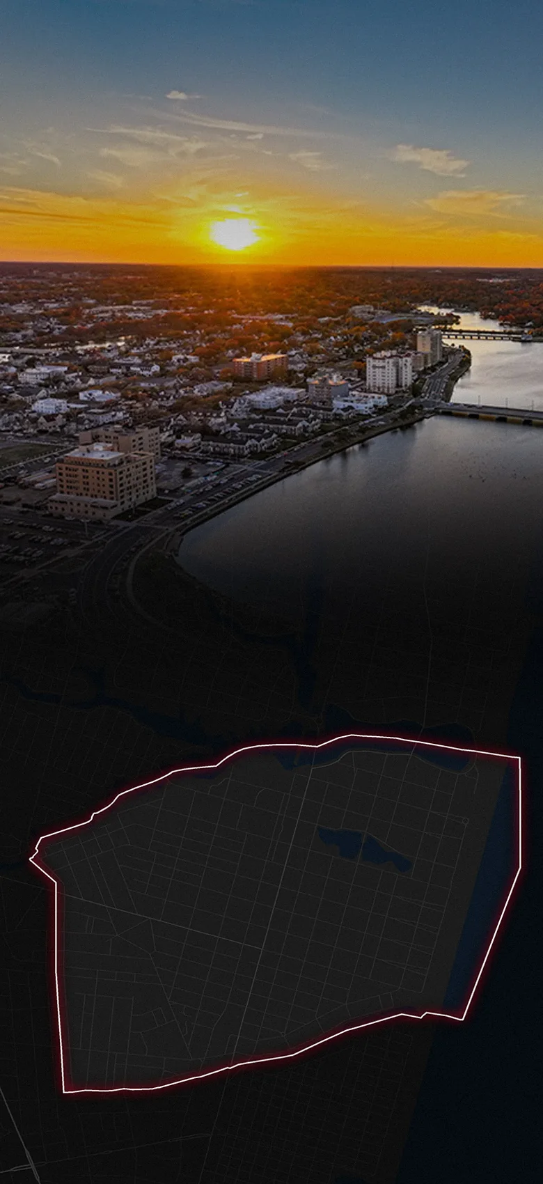 Asbury Park, fading into a map of Asbury Park
