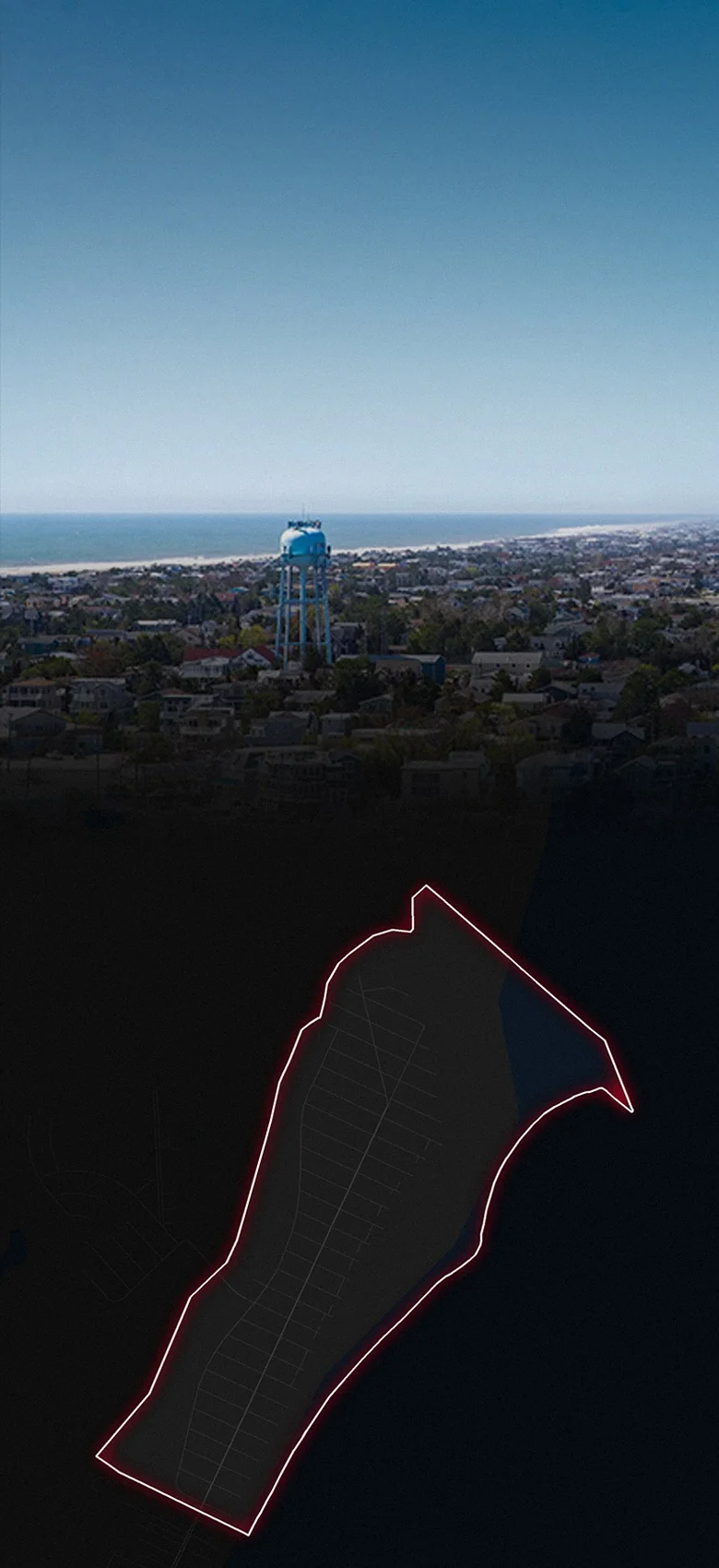 Barnegat Light, fading into a map of Barnegat Light