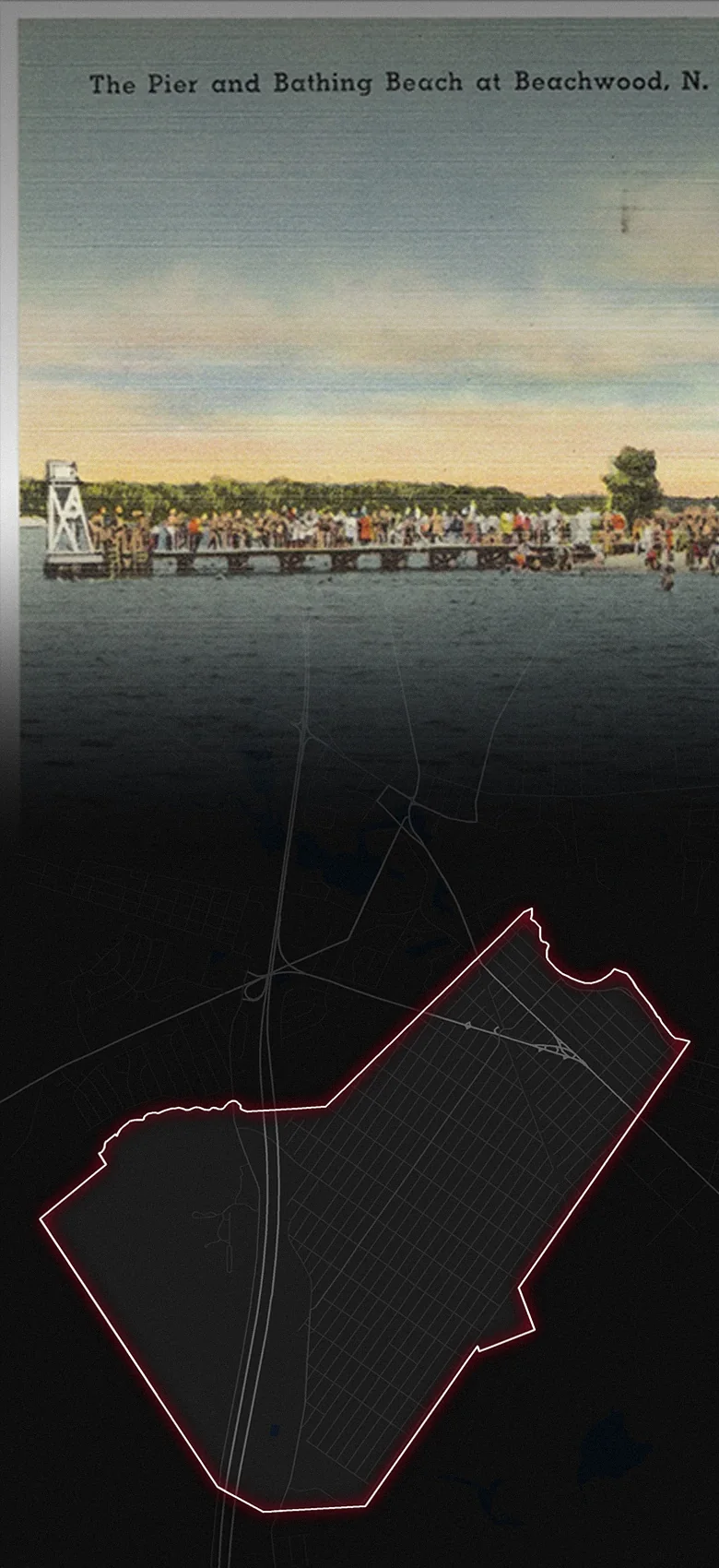 Beachwood, fading into a map of Beachwood
