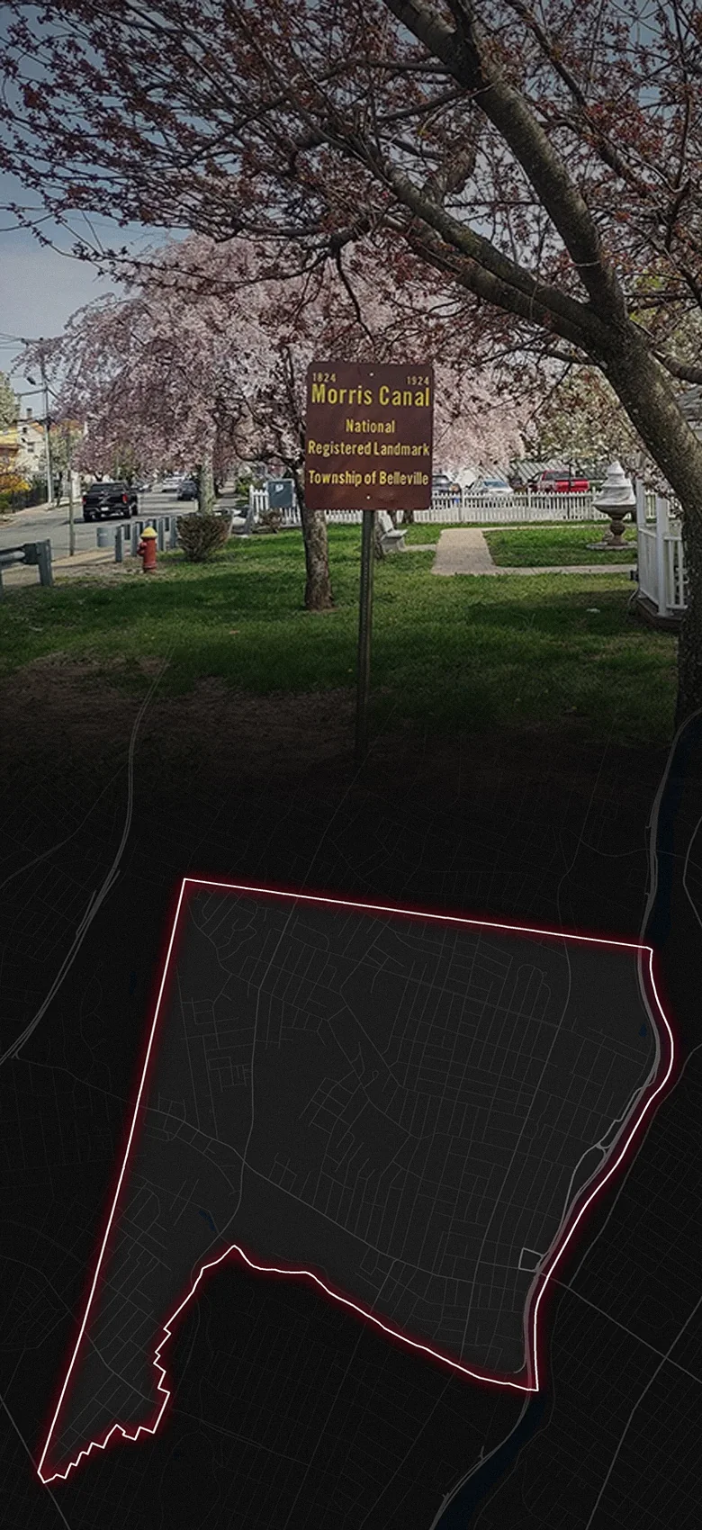 Belleville, fading into a map of Belleville