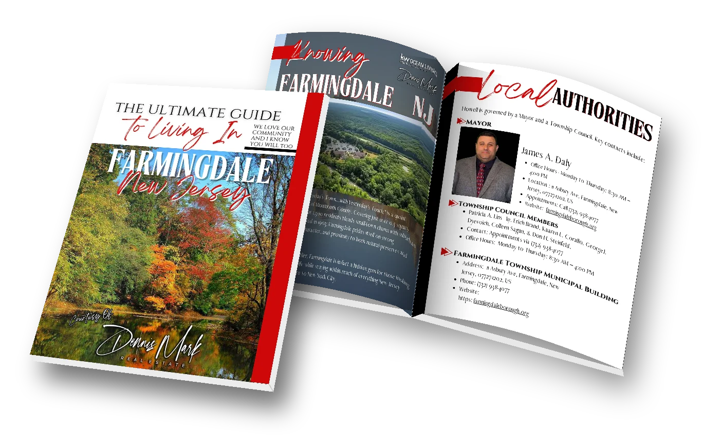 The Ultimate Guide to Living In Farmingdale, New Jersey: cover and first inside page