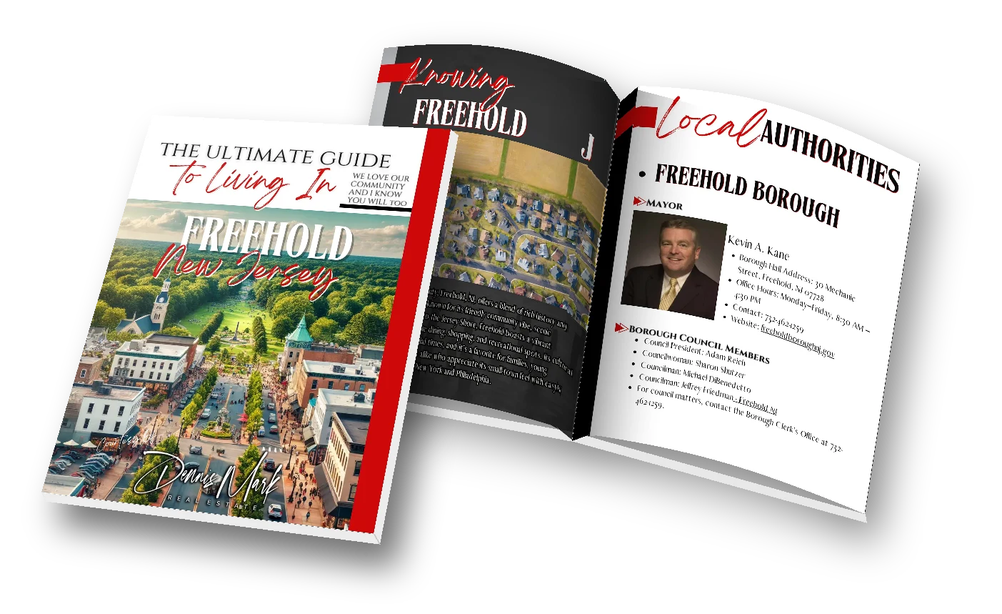 The Ultimate Guide to Living In Freehold, New Jersey: cover and first inside page