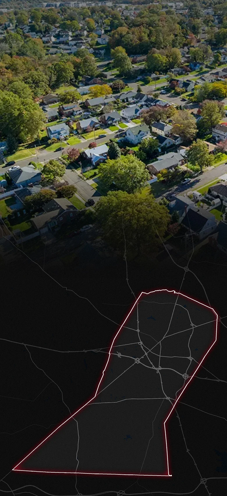Freehold Township, fading into a map of Freehold Township