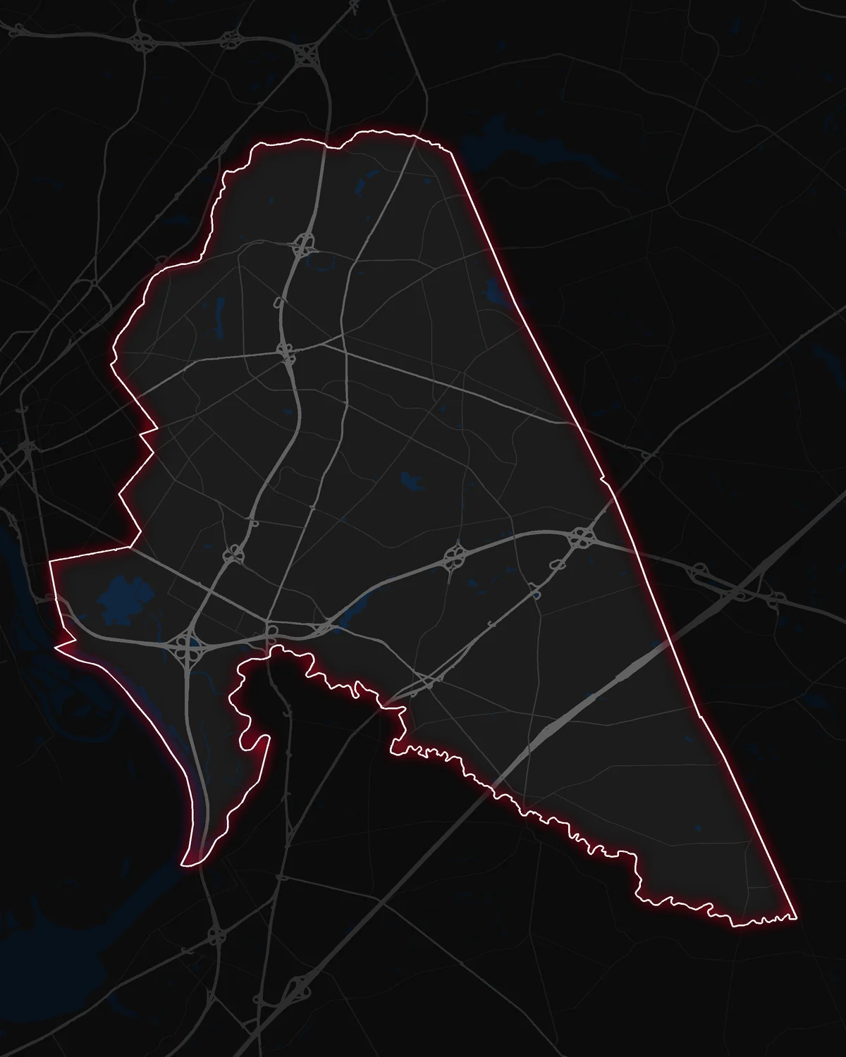 Map of Hamilton Township with its notable neighborhoods marked
