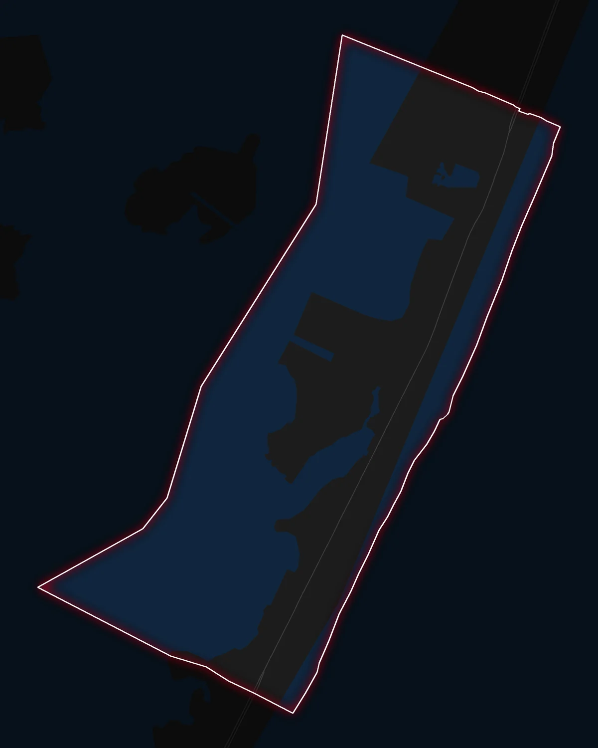 Map of Harvey Cedars with its notable neighborhoods marked
