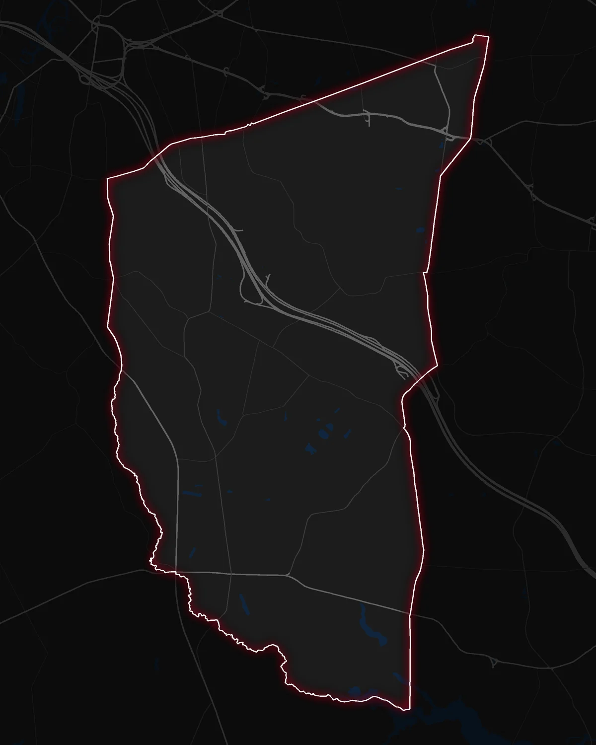 Map of Holmdel with its notable neighborhoods marked