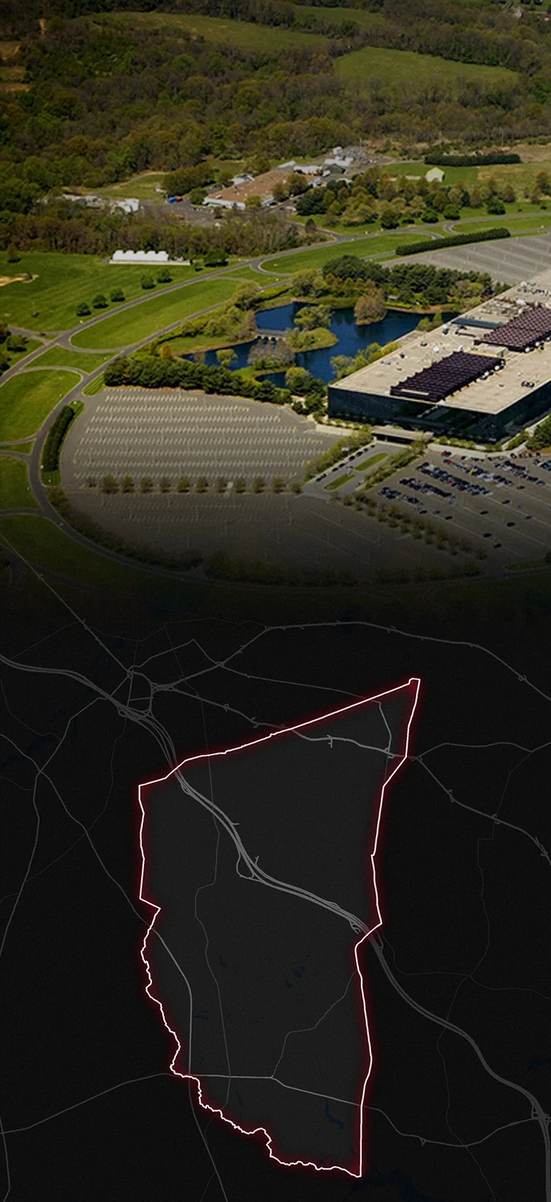 Holmdel, fading into a map of Holmdel