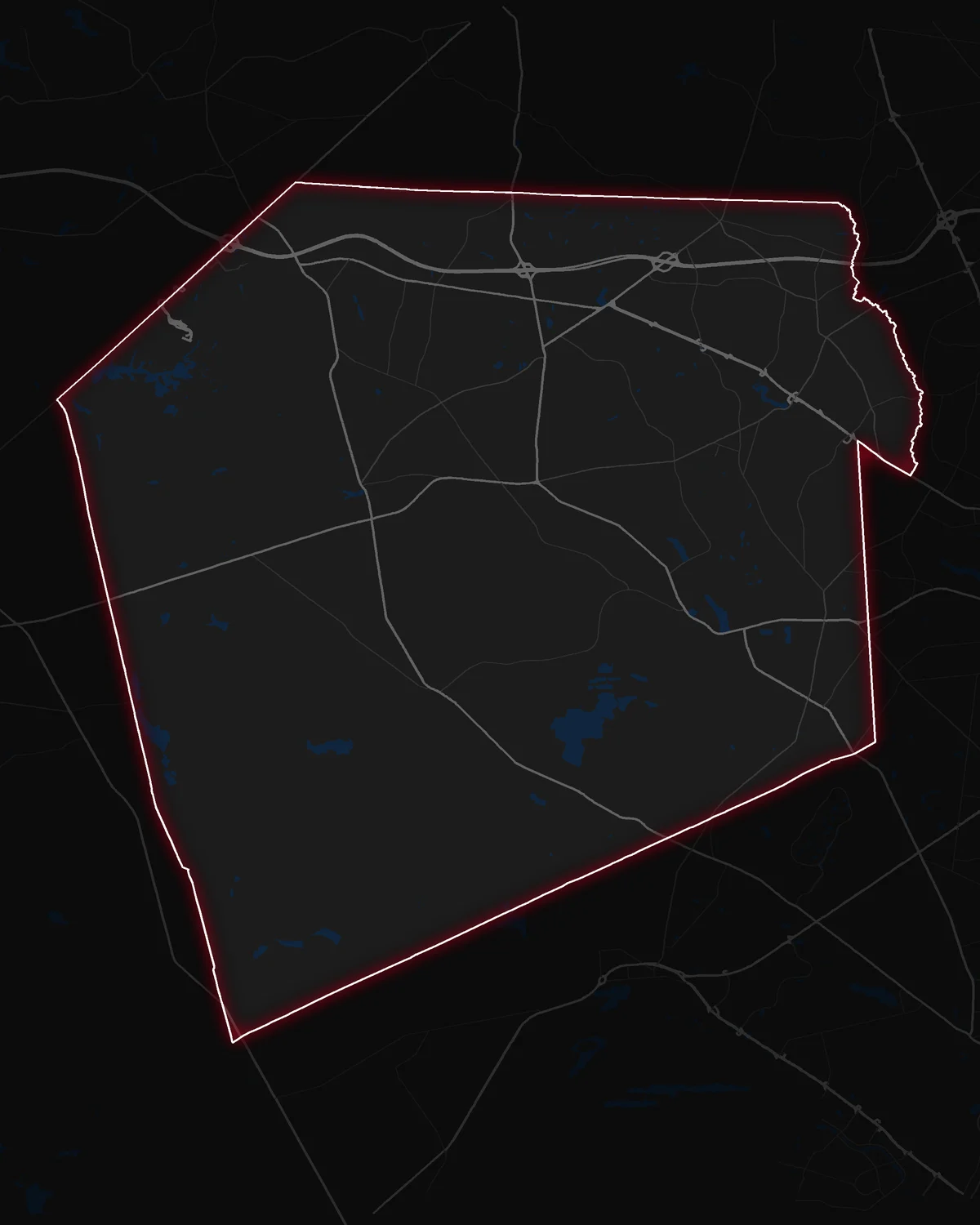 Map of Jackson Township with its notable neighborhoods marked