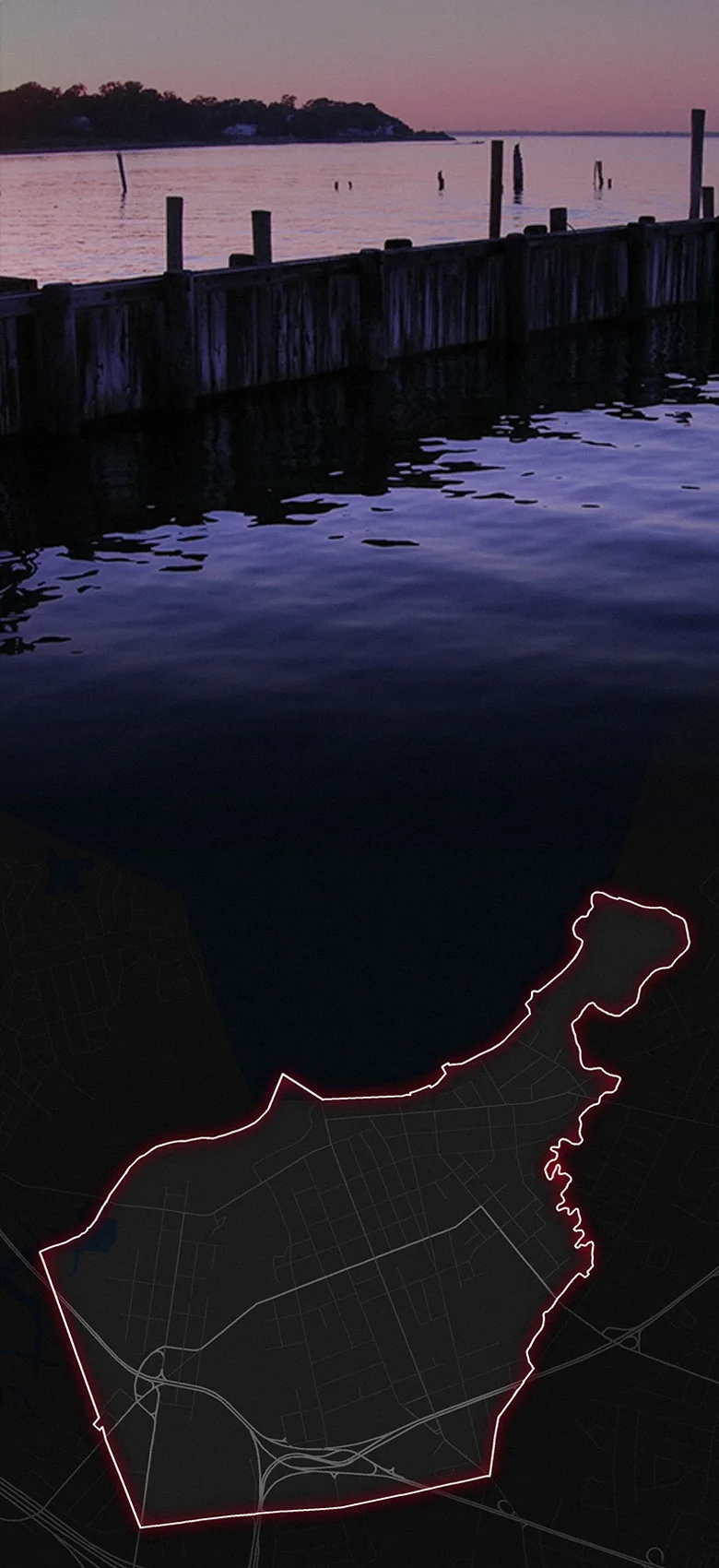Keyport, fading into a map of Keyport