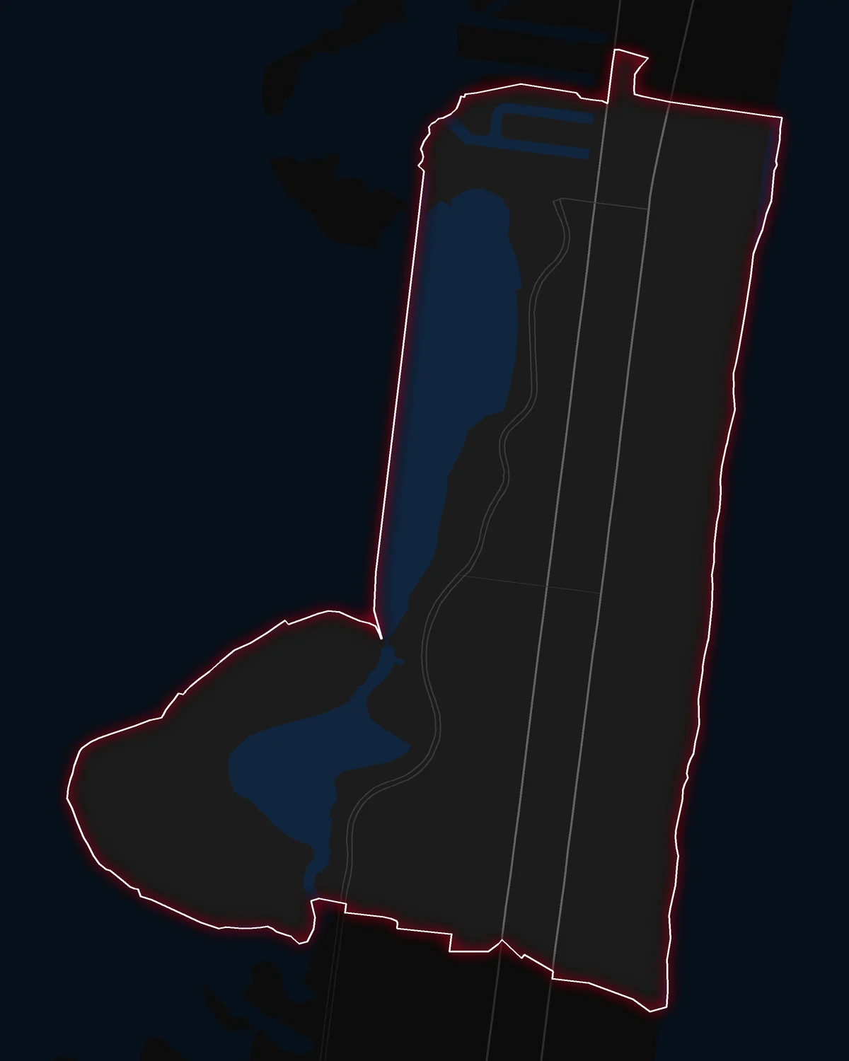 Map of Lavallette with its notable neighborhoods marked