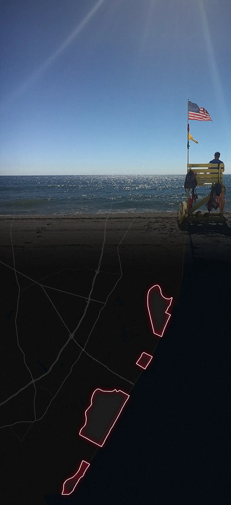 Long Beach Township, fading into a map of Long Beach Township