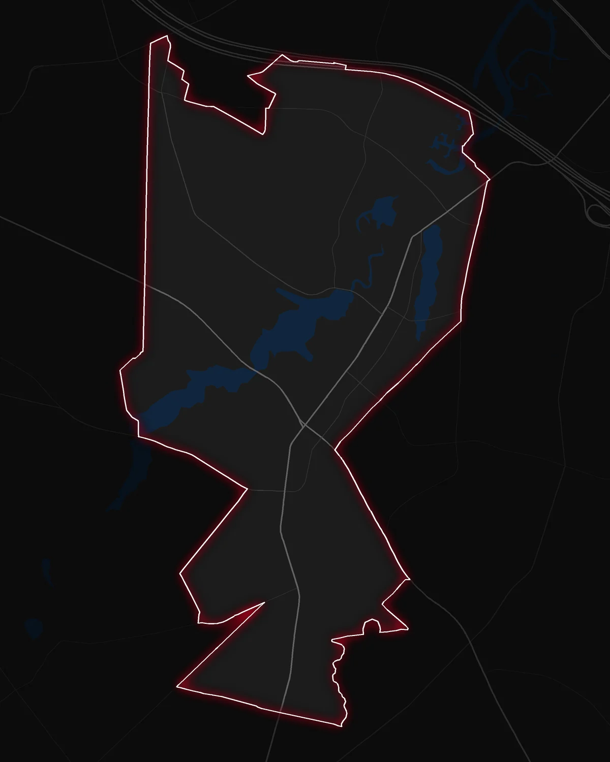 Map of Matawan with its notable neighborhoods marked