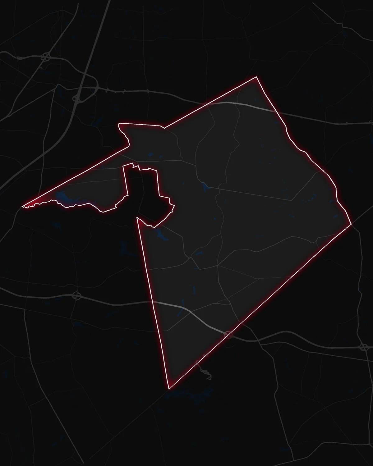 Map of Millstone Township with its notable neighborhoods marked