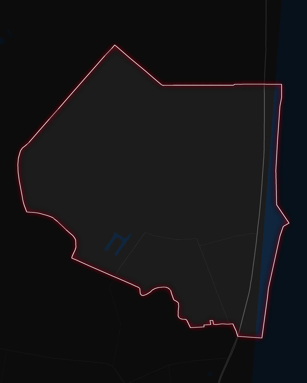 Map of Monmouth Beach with its notable neighborhoods marked