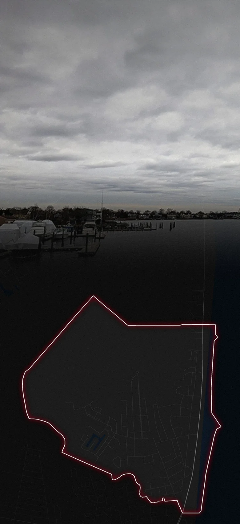 Monmouth Beach, fading into a map of Monmouth Beach