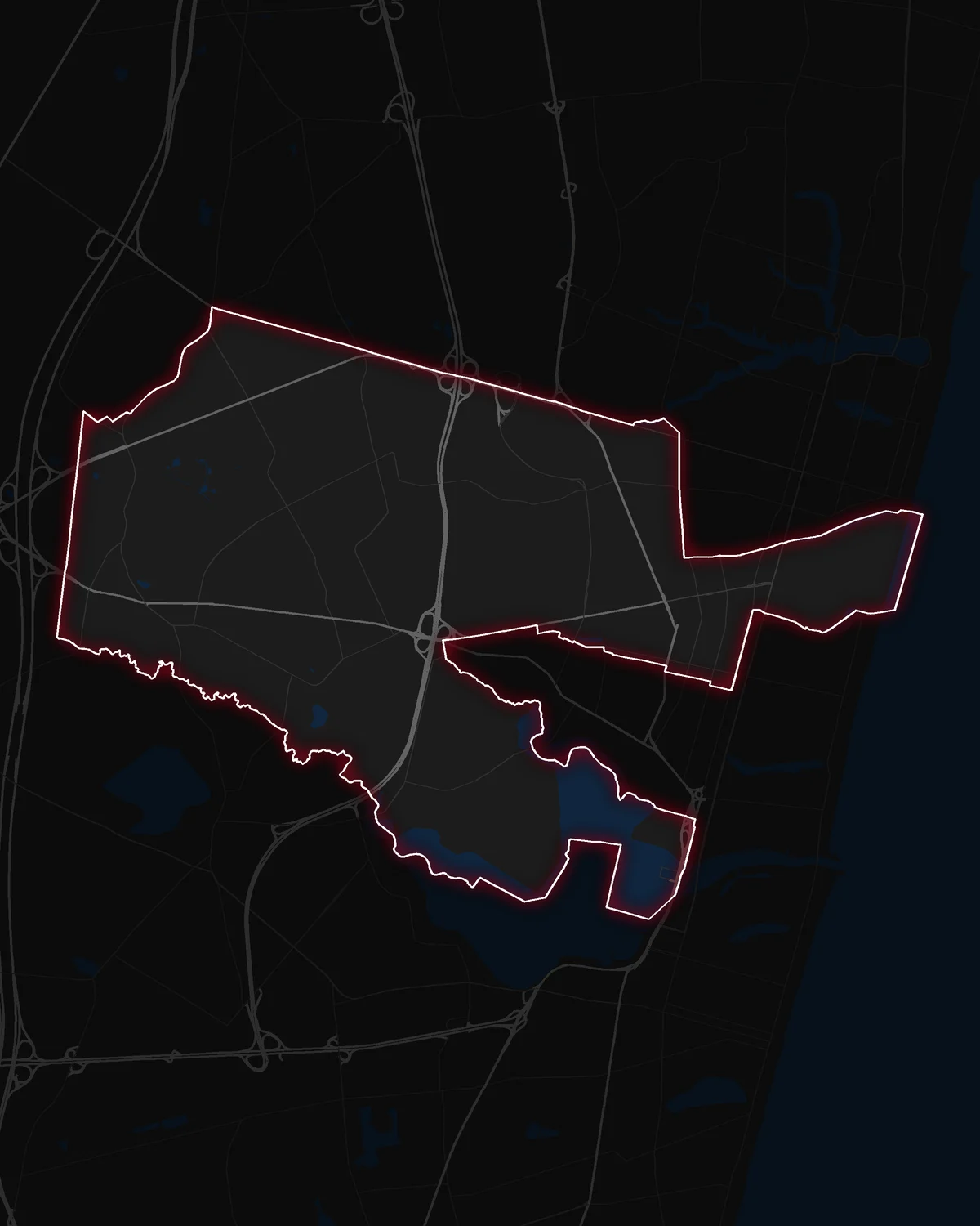 Map of Neptune Township with its notable neighborhoods marked
