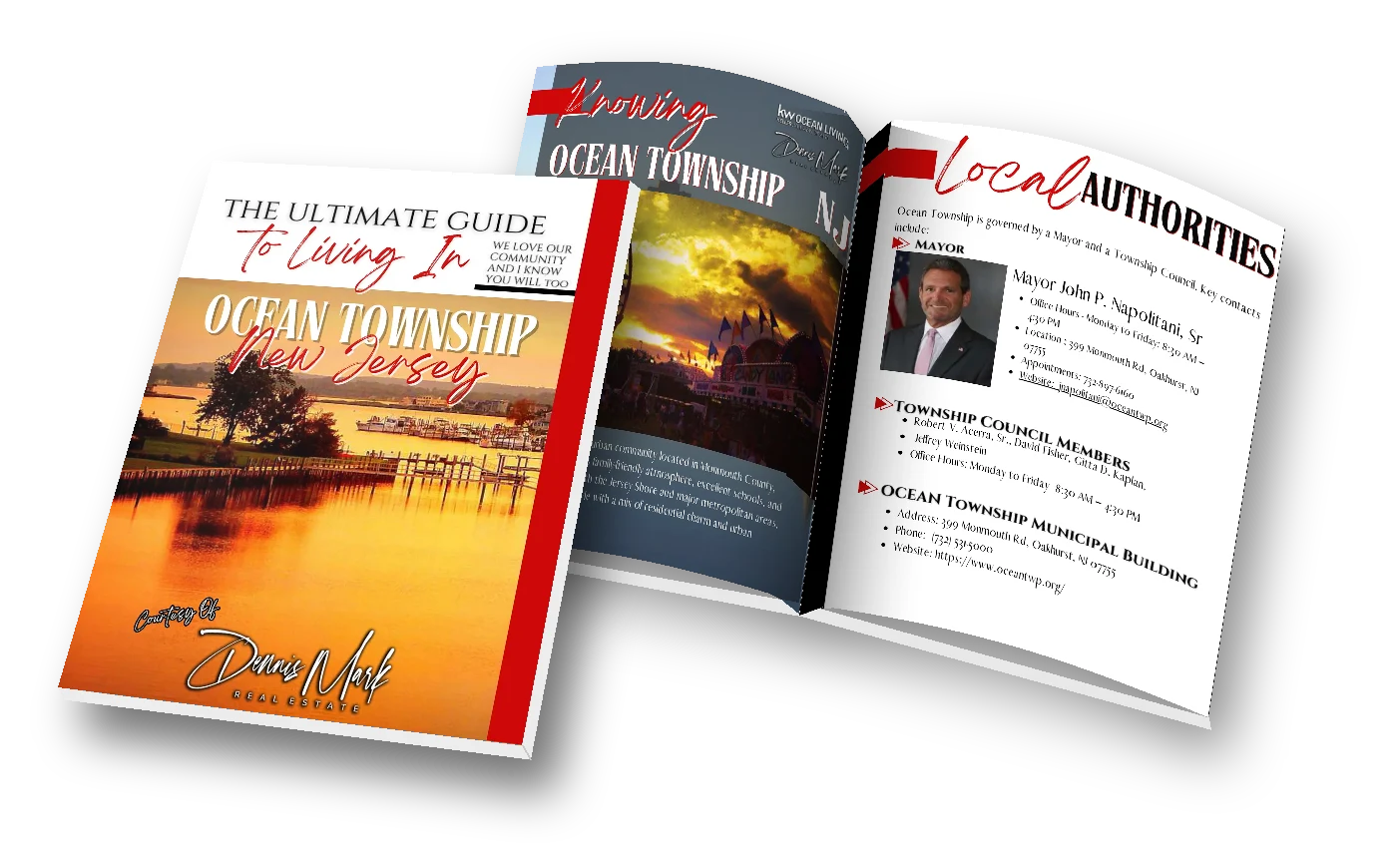The Ultimate Guide to Living In Ocean Township, New Jersey: cover and first inside page
