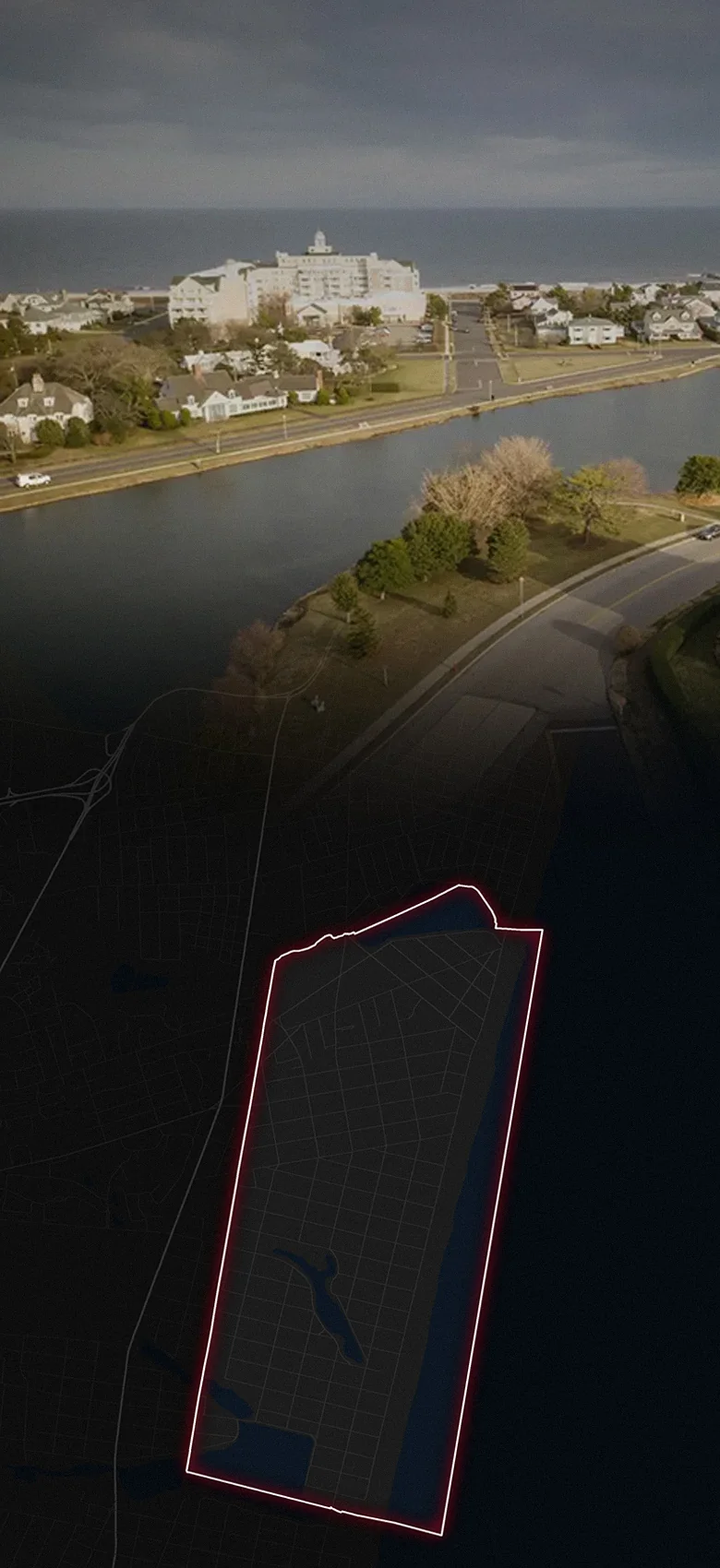 Spring Lake, fading into a map of Spring Lake