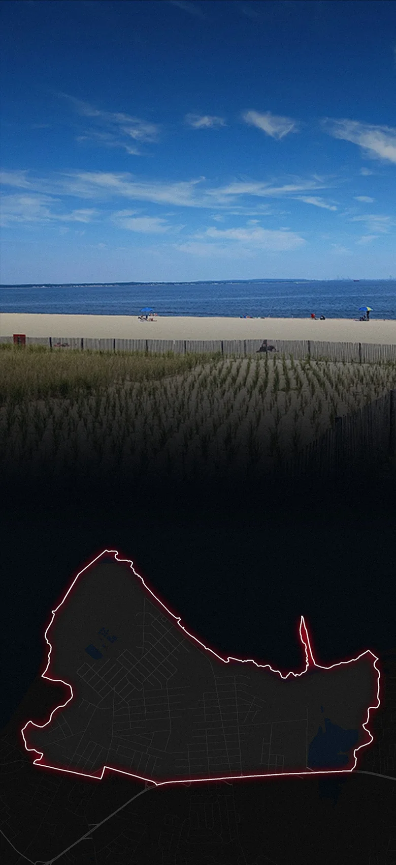 Union Beach, fading into a map of Union Beach