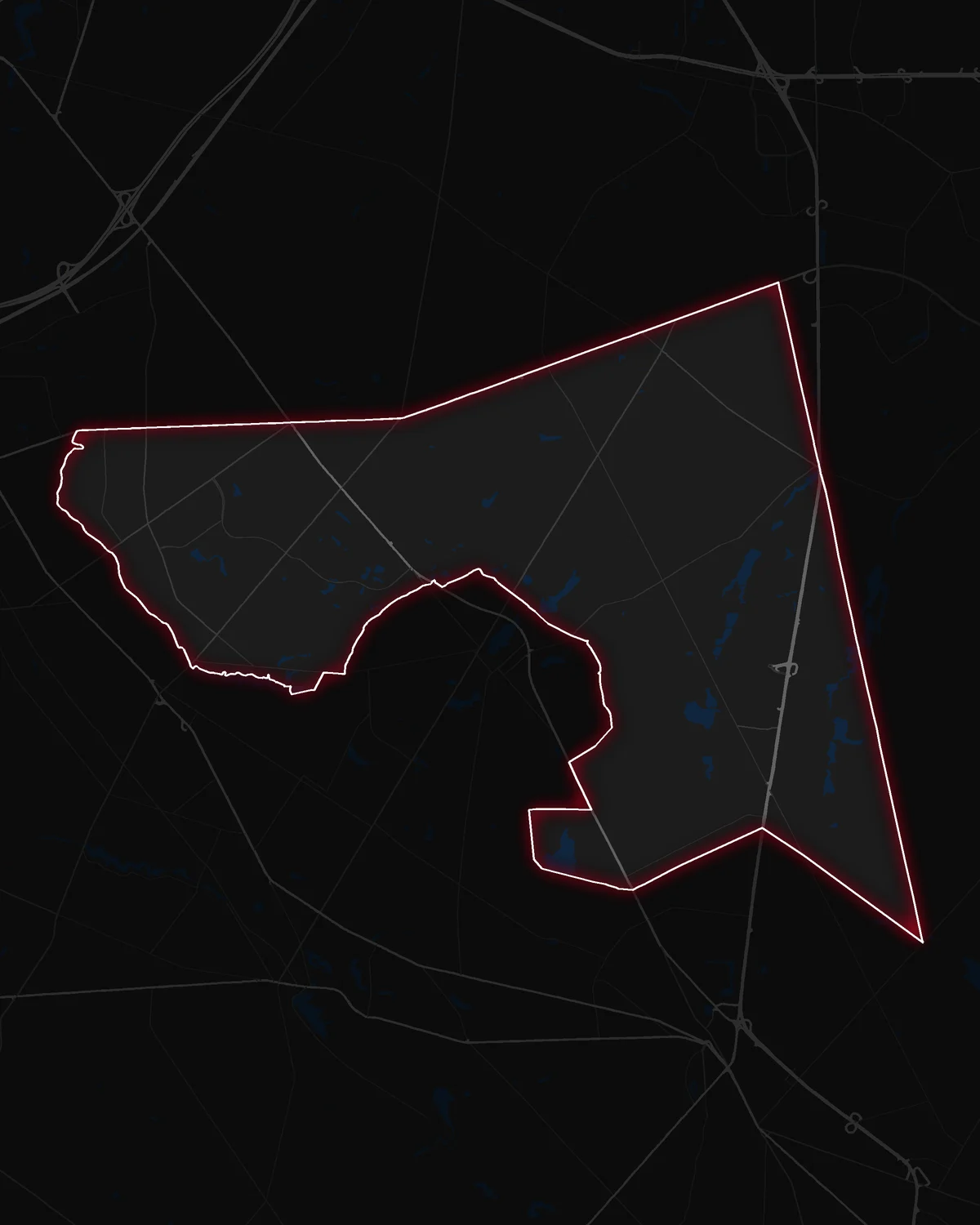 Map of Voorhees with its notable neighborhoods marked