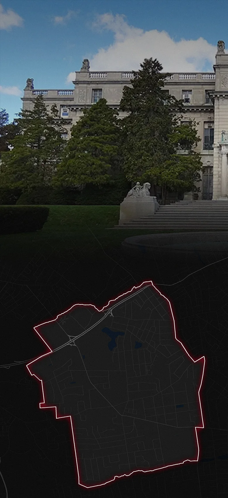 West Long Branch, fading into a map of West Long Branch